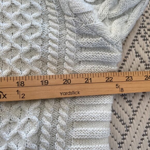 Aelfric Eden Cream Cable Knit Crewneck Sweater - Picture 6 of 7